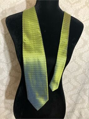 Bachrach Chartreuse Green Textured Silk Tie